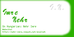 imre nehr business card